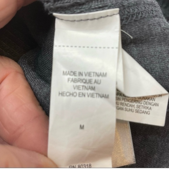 🍀LUCKY BRAND Men’s Gray FRENCH RIB MOCK NECK Pullover Polo Shirt Long Slv Sz M - Picture 7 of 10